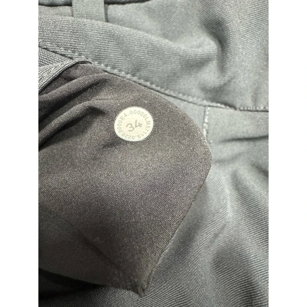 Lululemon Commission Pants Slim Fit Size 34x31 Warpstreme Charcoal Gray Athletic